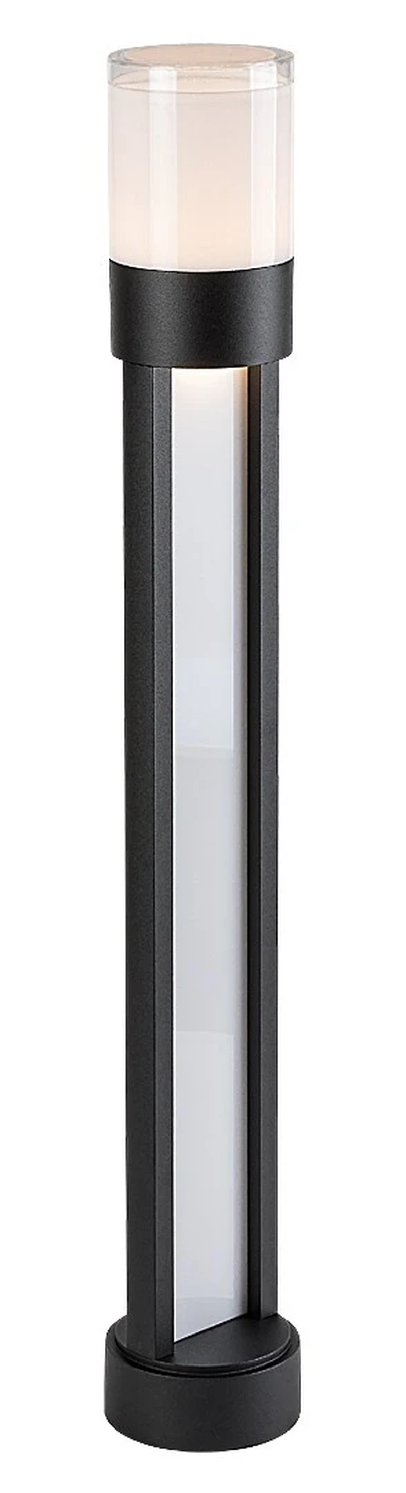 Bollard Lights Leitha – LED garden lamp in black aluminium, Ø100mm, H800mm, 12W, 3000K, IP44