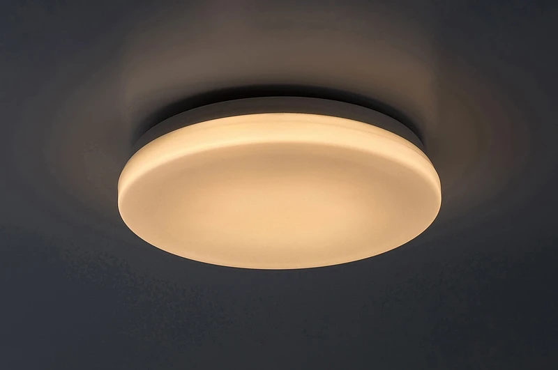 Lowar – LED плафон за тераса в бяло, Ø240мм, 12W, 3000-6000K, IP44
