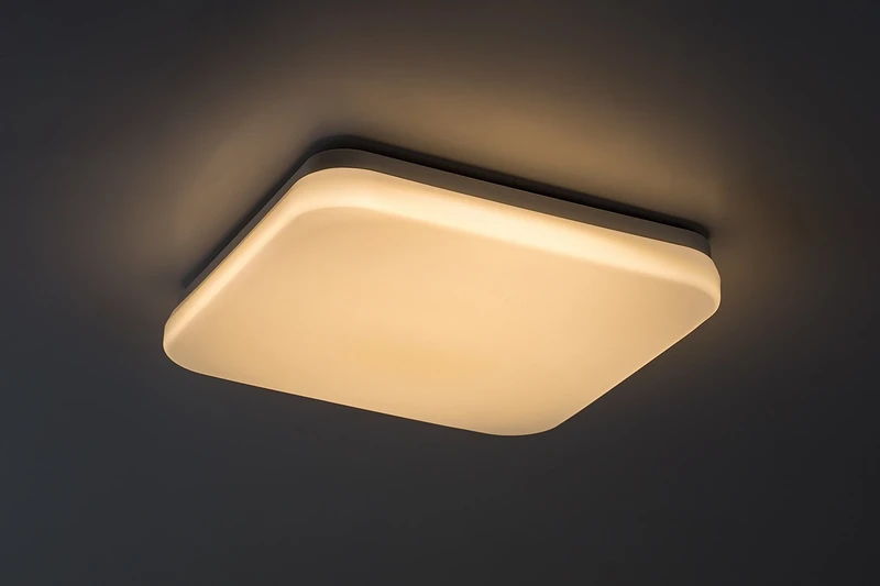 Lowar – LED ceiling light for terrace in white with motion sensor, 285mm, 18W, 3000K