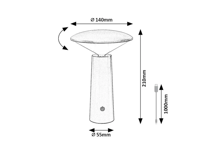 Polperro – LED декоративна градинска лампа в бяло, Ø140мм, 180lm, 2800-6500K