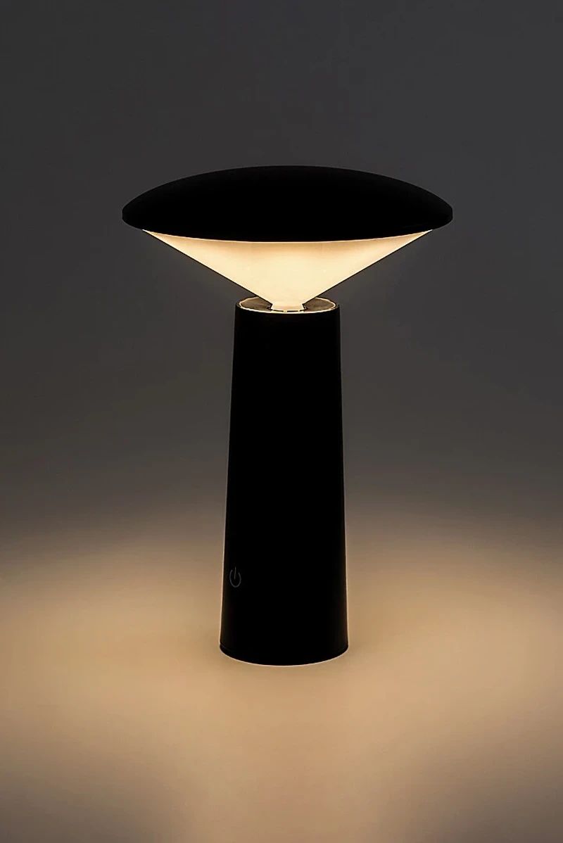 Polperro – LED decorative lamp for garden in black/white, Ø140mm, 180lm, 2800-6500K