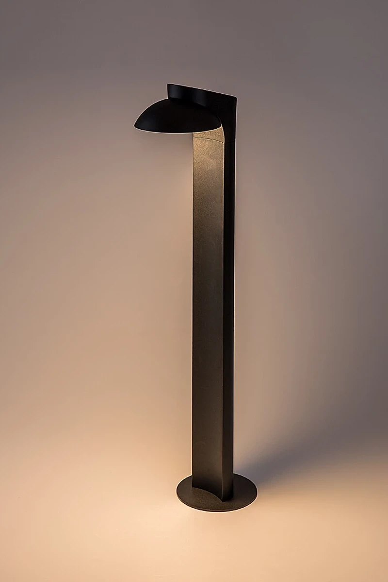 Wengen – LED градинска лампа в черно с бял абажур, Ø130мм, 12W, 3000K, IP54
