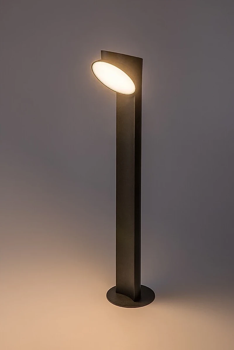 Wengen – LED градинска лампа в черно с бял абажур, Ø130мм, 12W, 3000K, IP54