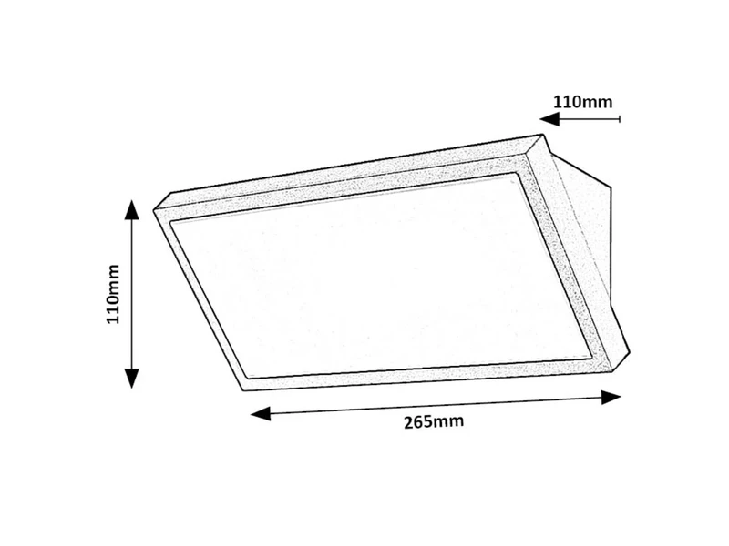 Rapla 2 – LED външна стенна лампа в черно/бяло, 265×110мм, 18W, 2700-6500K, IP65