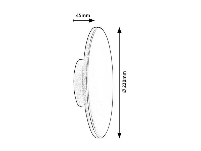 Rust – LED outdoor wall light in grey/white, Ø220mm, 15W, 2700-6500K, IP65