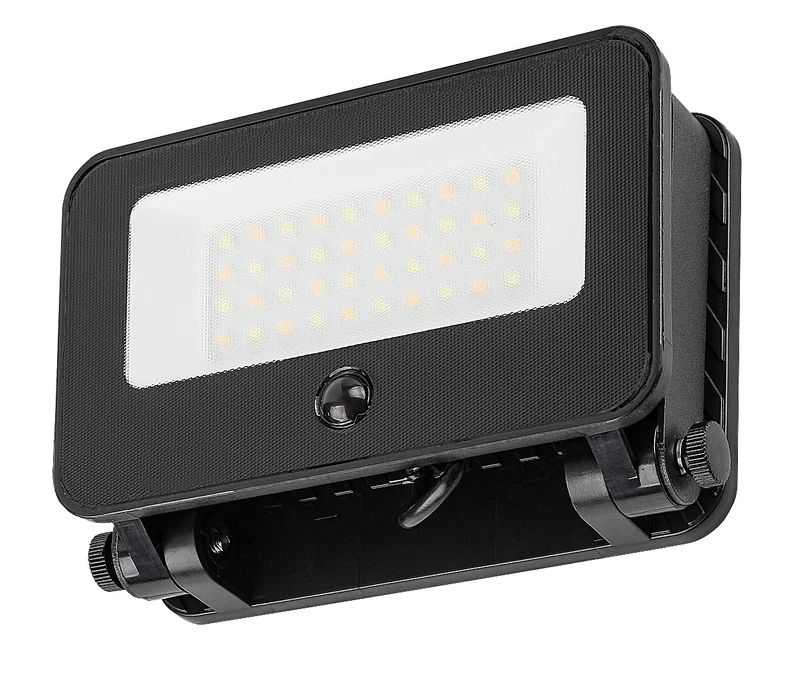 Tarcal – LED solar wall light for outdoor mounting in black, 140×175mm, 6W, IP65