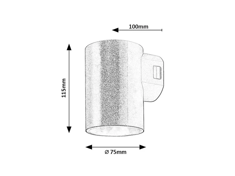 Urfa – LED outdoor wall light in white, Ø75mm, 9W, 2700-6500K, IP65