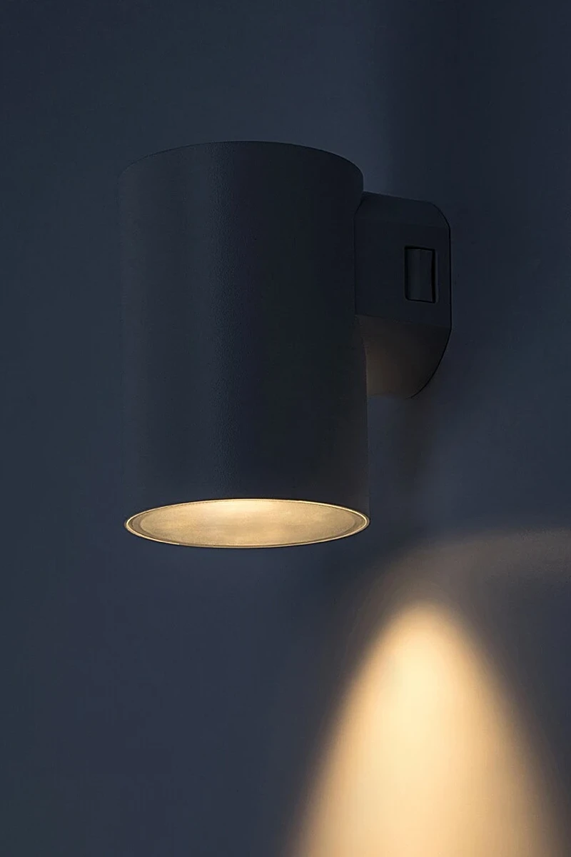 Urfa – LED outdoor wall light in white, Ø75mm, 9W, 2700-6500K, IP65