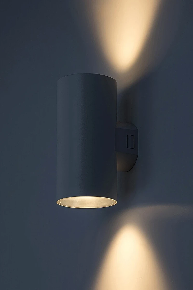 Urfa – LED външна стенна лампа в бяло, Ø75мм, 18W, 2700-6500K, IP65