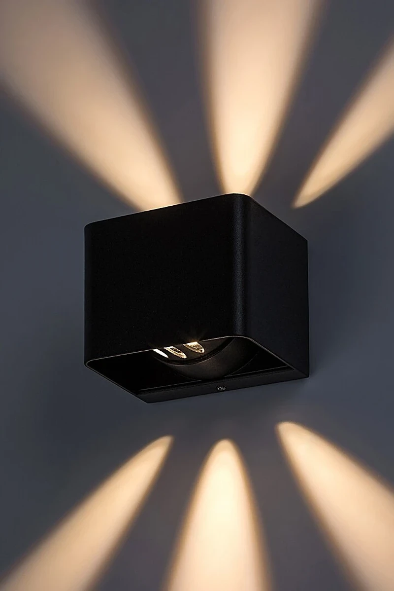 Hallstatt – LED външен аплик в антрацит с прозрачно стъкло, 100×80мм, 10W, 3000K