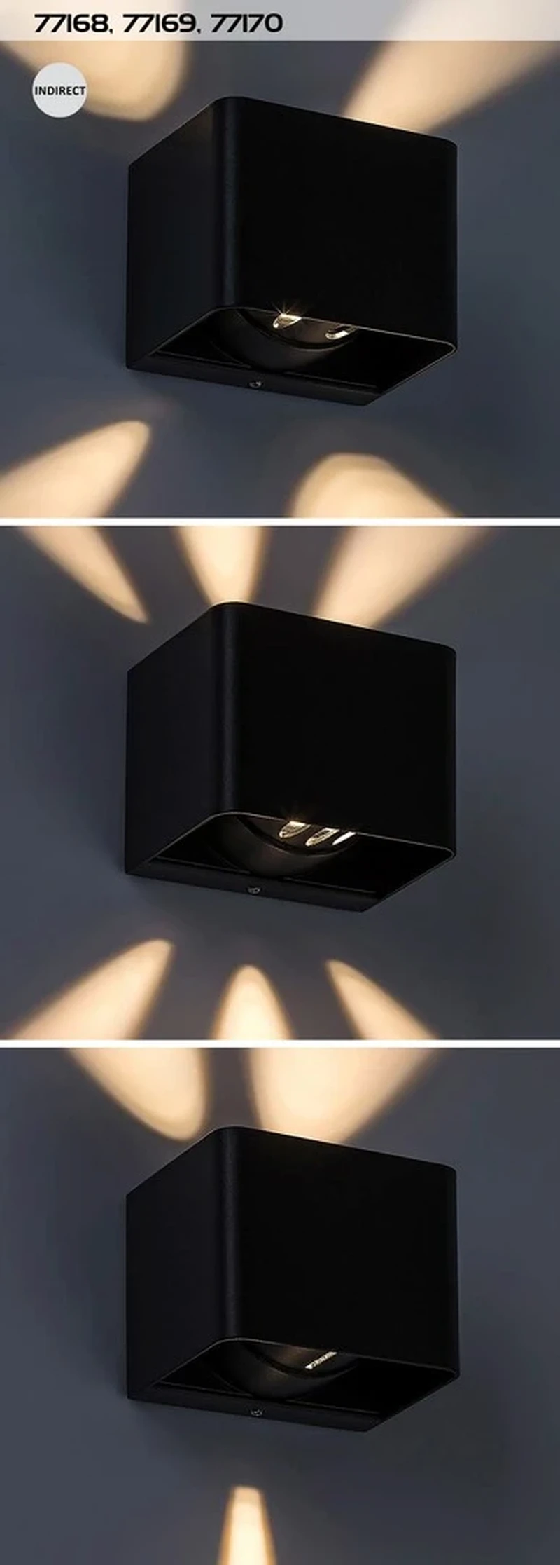 Hallstatt – LED външна стенна лампа в сиво с прозрачно стъкло, 100×80мм, 10W, 3000K