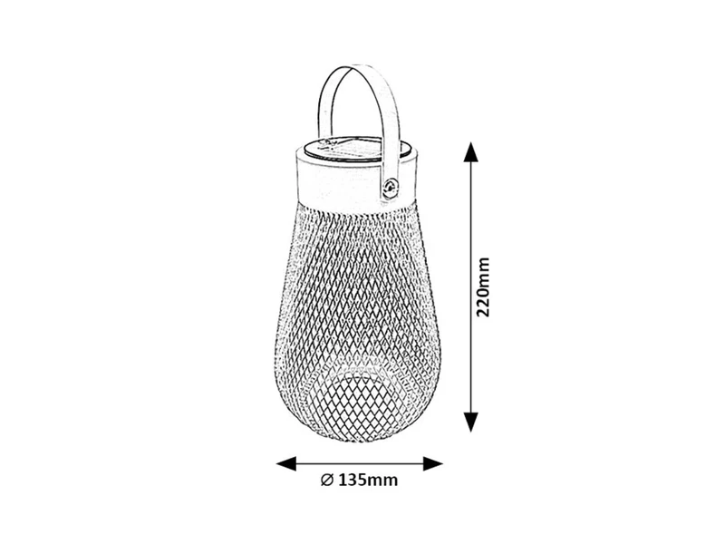 Tapolca – соларна декоративна лампа в бяло, Ø135мм, 0.16W, 3000K, IP44