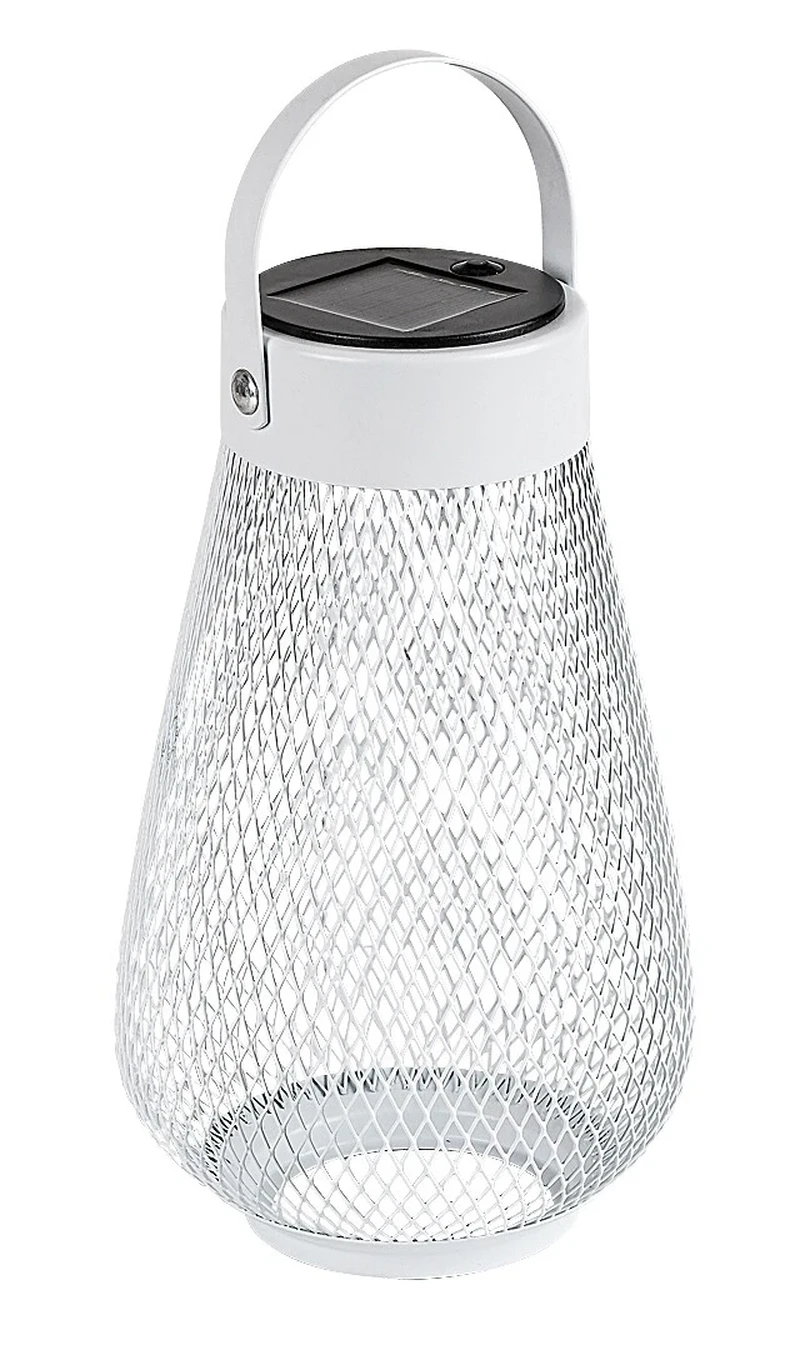 Tapolca – соларна декоративна лампа в бяло, Ø135мм, 0.16W, 3000K, IP44
