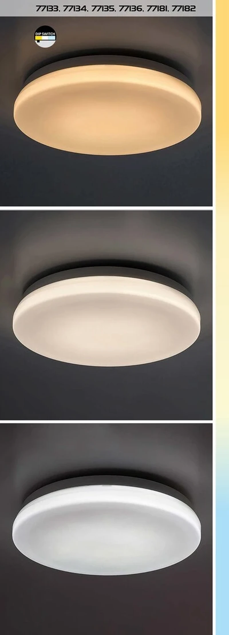 Lowar – LED плафон за тераса в бяло, 285×285мм, 18W, 3000-6000K, IP44