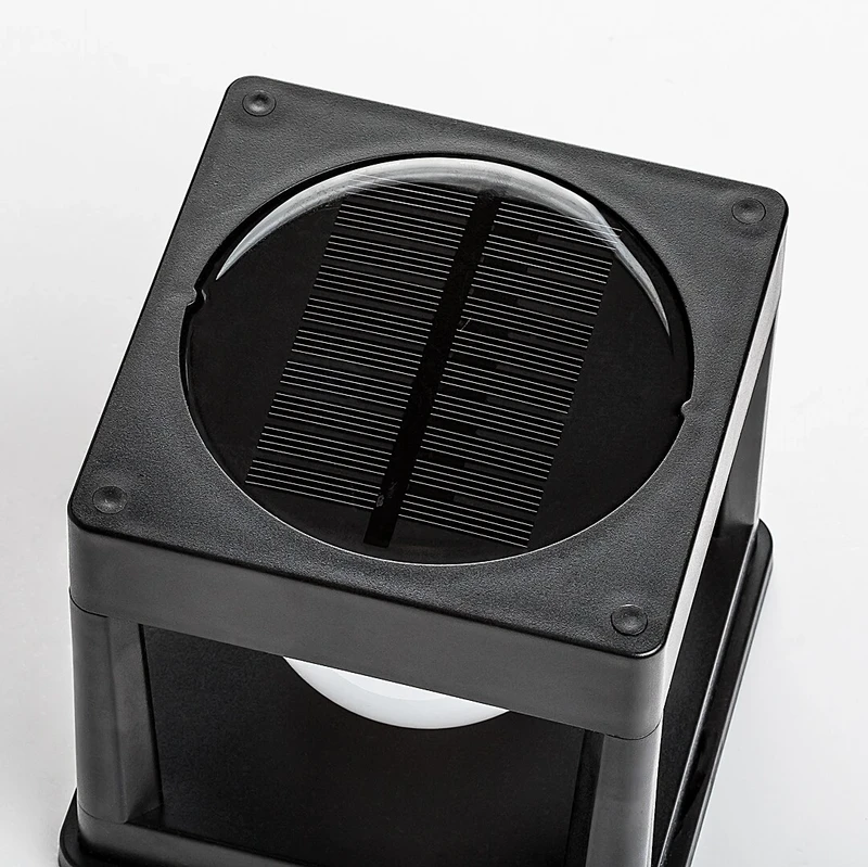 Holne – solar garden lamp in black/white, 105×115mm, 0.3W, 2500-3000K