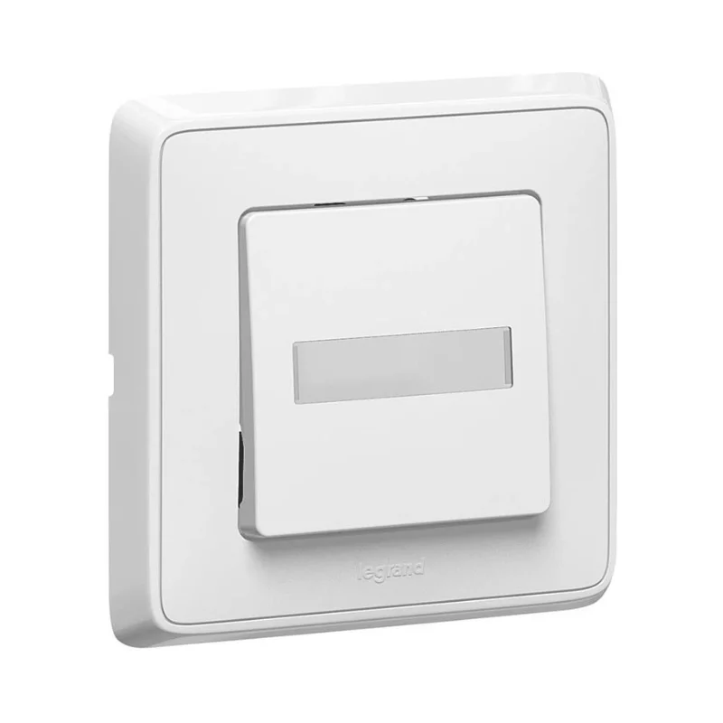 Legrand Бутон с индикатор 10A и място за надпис (12V) с рамка Бял /до изчерпване/ - Legrand Cariva 773812