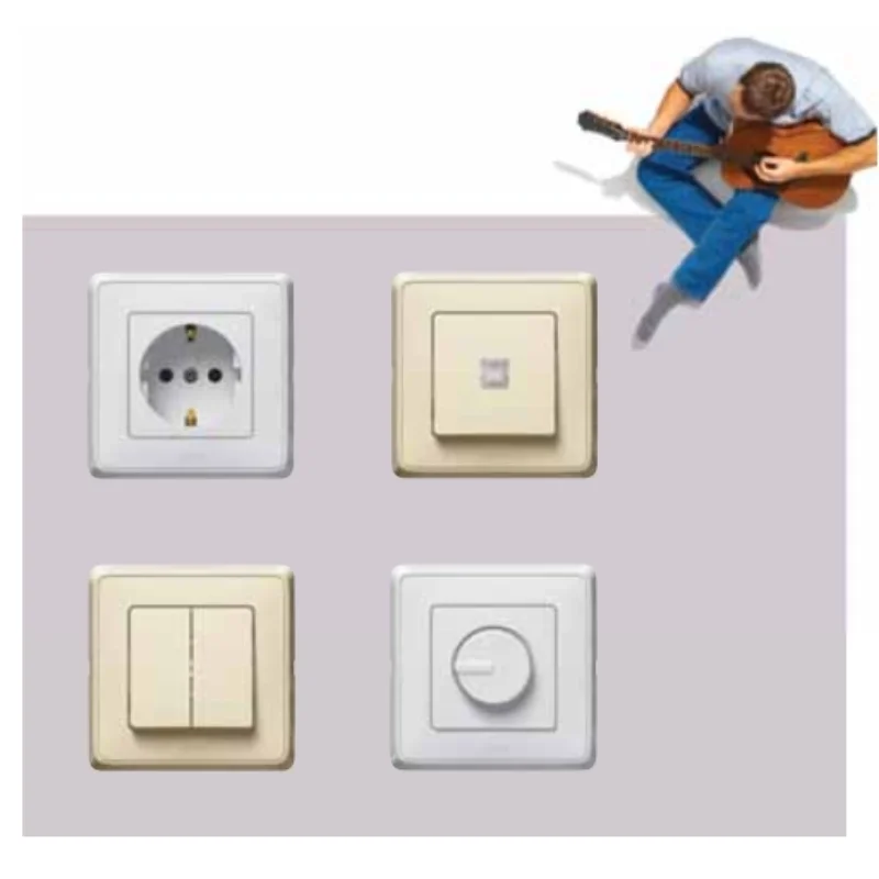 Legrand Push button with indicator 10A and position for label (12V) with frame Cream /while stocks last/ - Legrand Cariva 773912