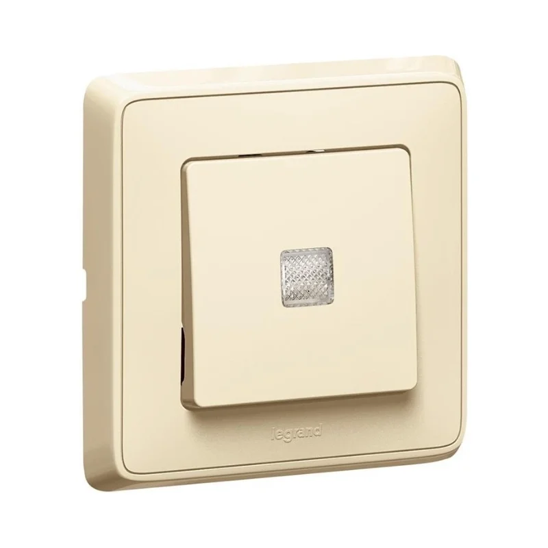Legrand Two-way switch with indicator 10A with frame Cream /while stocks last/ - Legrand Cariva 773926