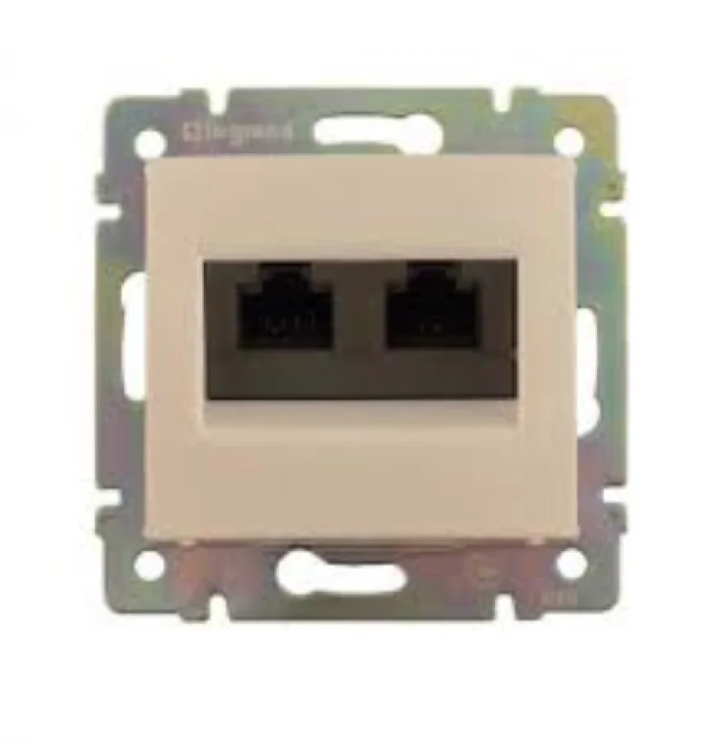 Legrand Розетка 2xRJ45 Cat. 5e UTP Кремав - Legrand Valena 774131