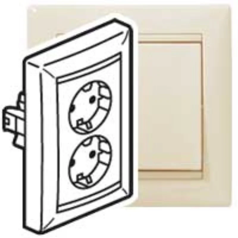 Schuko socket double 2P+E Cream - Legrand Valena 774370