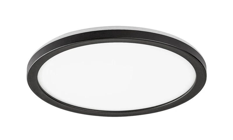 Inverness – LED ceiling light for terrace in black/white, Ø280mm, 15W, 2700-6500K