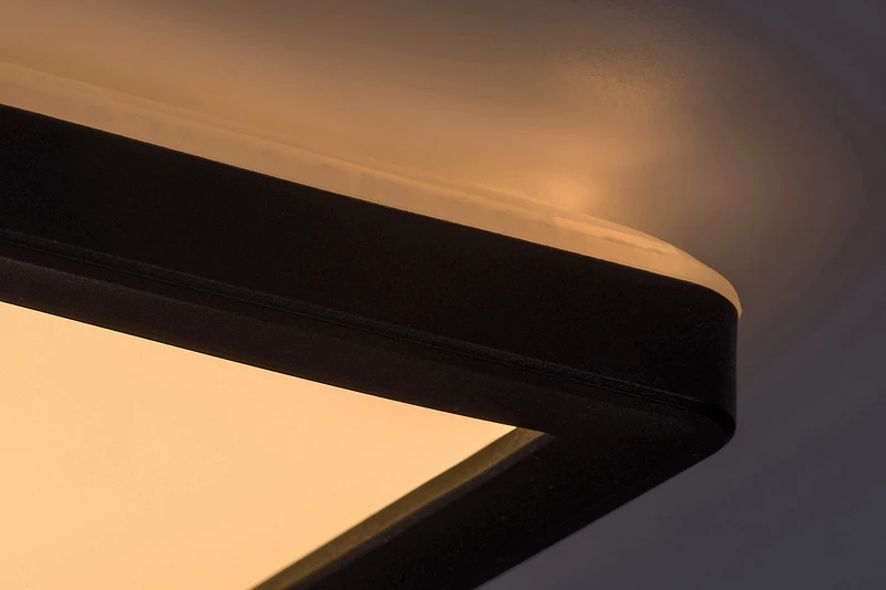 Inverness – LED плафон за тераса в черно/бяло, 250×250мм, 15W, 2700-6500K