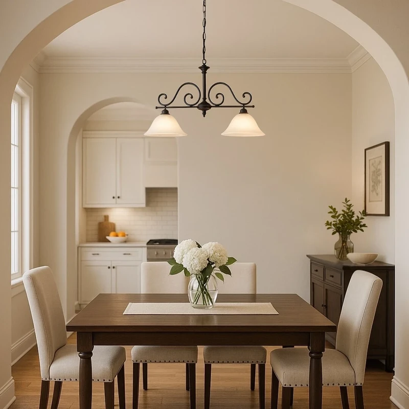 Dorothea – chandelier in Mediterranean style, black matt with white alabaster, 720mm, 2×E27
