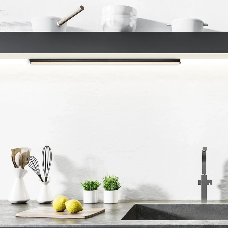 Bareg – LED осветление за кухня в черно/бяло, 1190мм, 16W, 3000/4000K