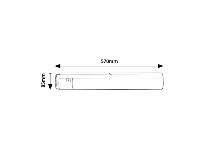 Duddu – LED lighting for kitchen in black/white, 570mm, 17W, 4000K