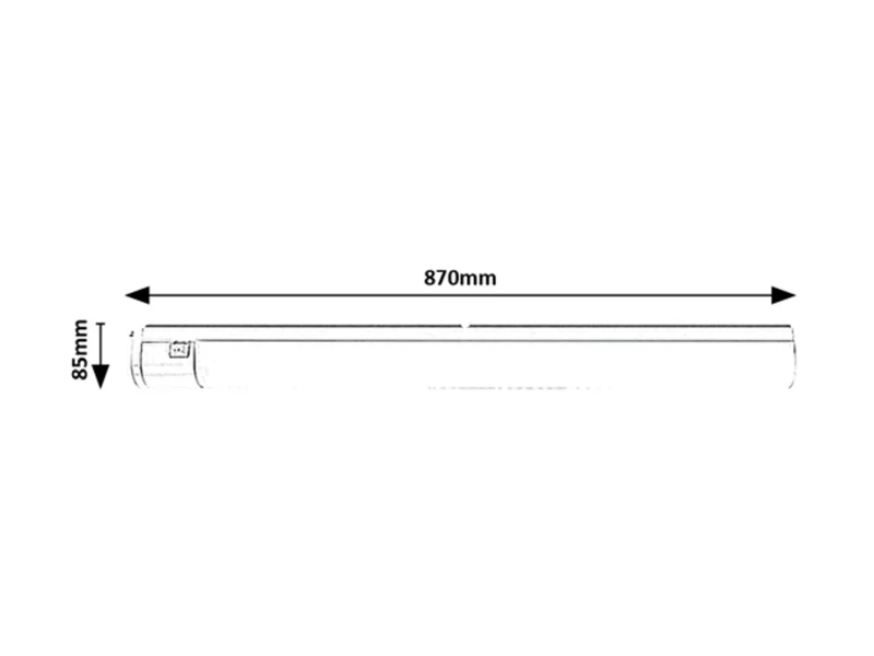 Duddu – LED осветление за кухня в черно/бяло, 870мм, 20W, 4000K