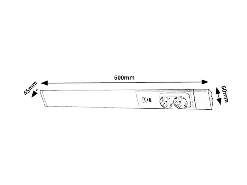Bilal – LED осветление за кухня в бял мат, 600мм, 18W, 4000K