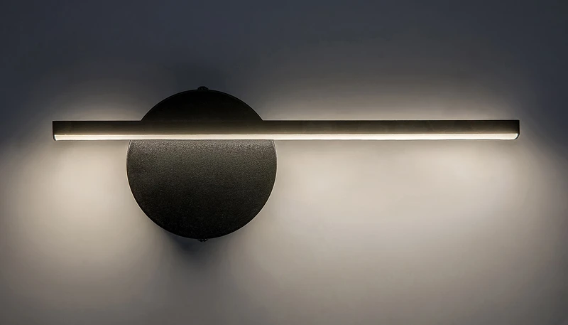 Sabira – LED осветление за картини в черно с бял акрилен абажур, 330мм, 6W, 4000K