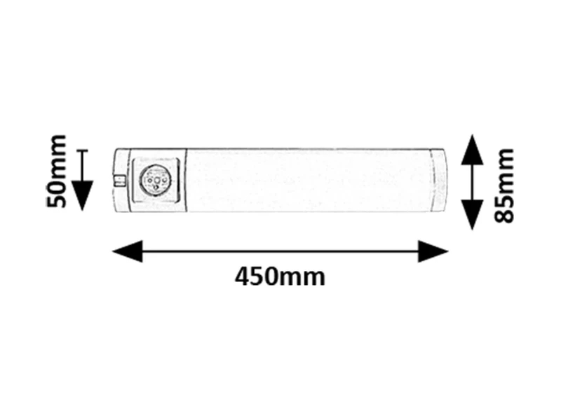 Soft 2E – LED lighting for kitchen in silver aluminium, 450mm, 5W, 4000K