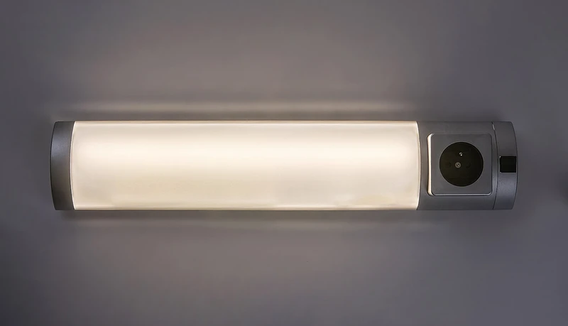 Soft 2E – LED lighting for kitchen in silver aluminium, 450mm, 5W, 4000K