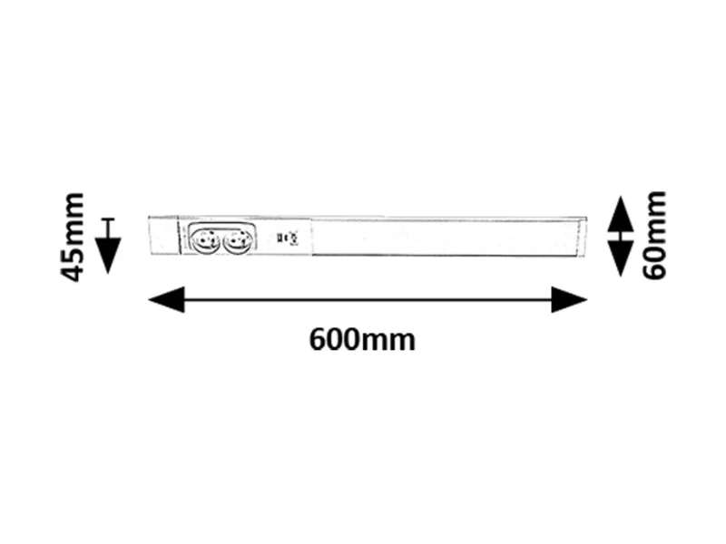 Bilal E – LED lighting for kitchen in white, 600mm, 18W, 4000K