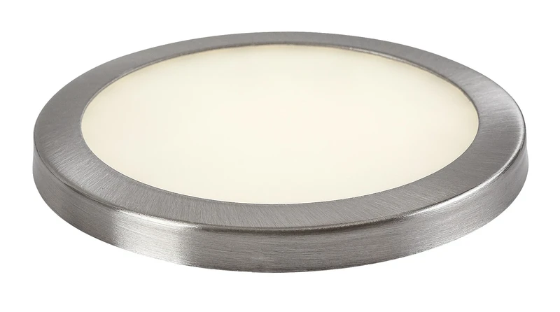 Socavi – LED осветление за кухня в сребристо/бяло, Ø80мм, 3×100lm, 4000K