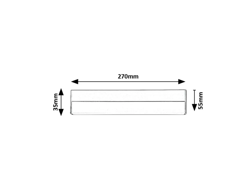 Band2 – LED осветление за кухня в черно/бяло, 270мм, 7W, 4000K