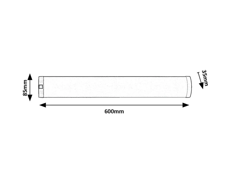 Soft2 – LED осветление за кухня в сребристо, 600мм, 8W, 4000K