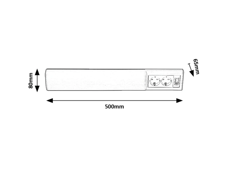Bath2 – LED осветление за кухня в бяло, 500мм, 10W, 4000K
