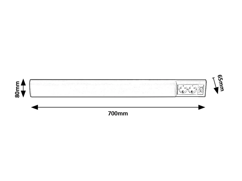 Bath2 – LED lighting for kitchen in white, 700mm, 15W, 4000K