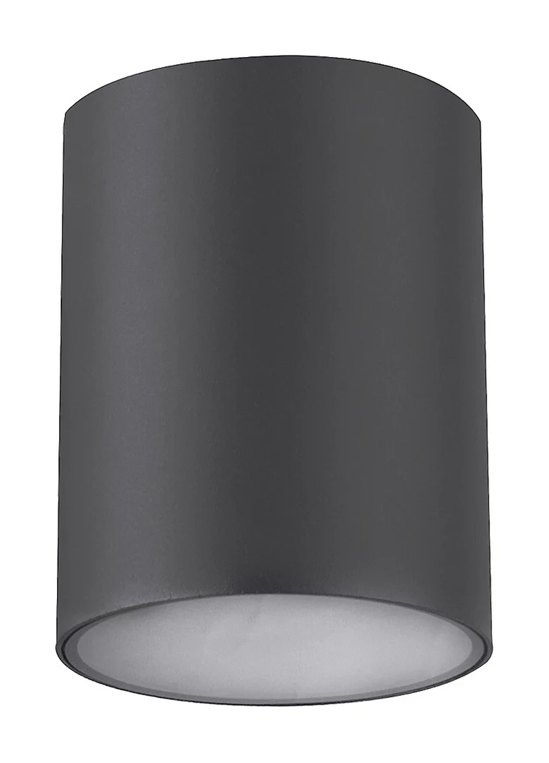 Zombor – LED плафон за тераса в антрацит с опално стъкло, Ø100мм, GU10, IP54