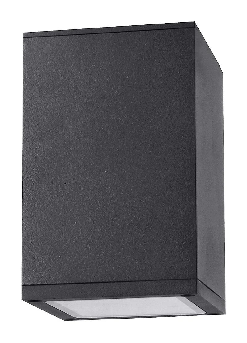Zombor – outdoor ceiling light in anthracite with opal glass, 90×90mm, GU10, IP54