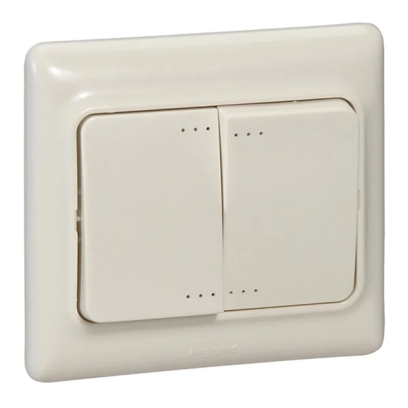 Switch double with backlight Cream - Legrand Kaptika 782133