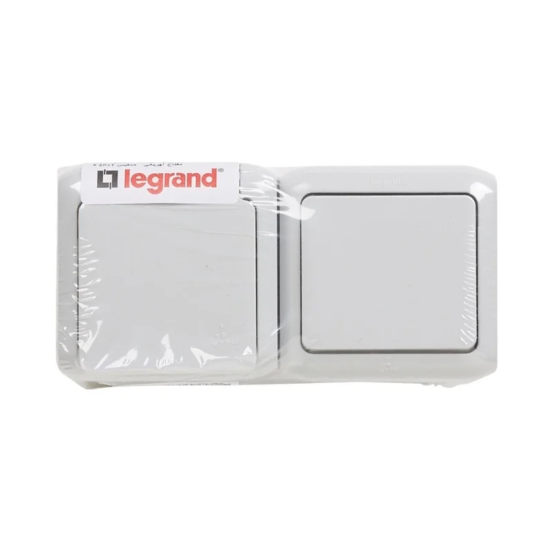Блок еднополюсен ключ с шуко 2P+E 16A с детска защита IP44 Сив - Legrand Forix 782391