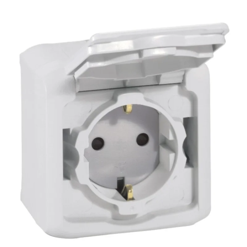 Schuko socket 2P+E IP44 Grey - Legrand Forix 782393
