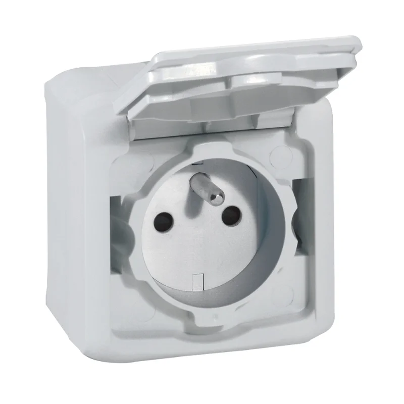 Legrand Socket French standard 16A IP44 Grey - Legrand Forix 782395