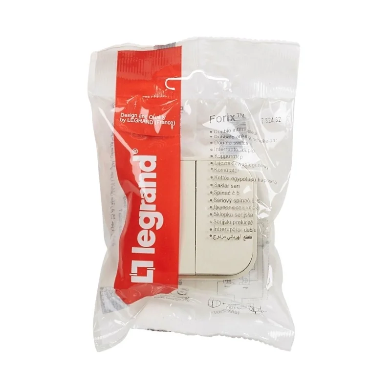 Legrand Switch double IP21 Cream - Legrand Forix 782432