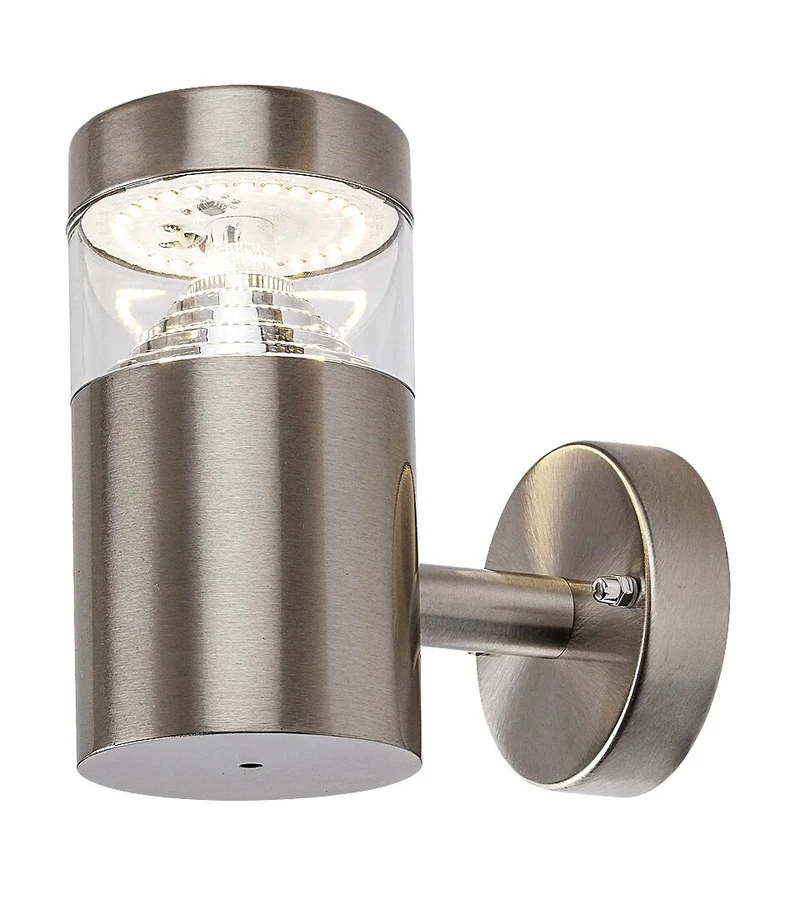 Lisbon – LED външна стенна лампа от неръждаема стомана, Ø145мм, 7W, 4000K, IP54