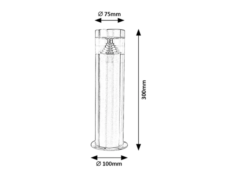 Lisbon – LED garden lamp from stainless steel, Ø75mm, 7W, 4000K, IP54