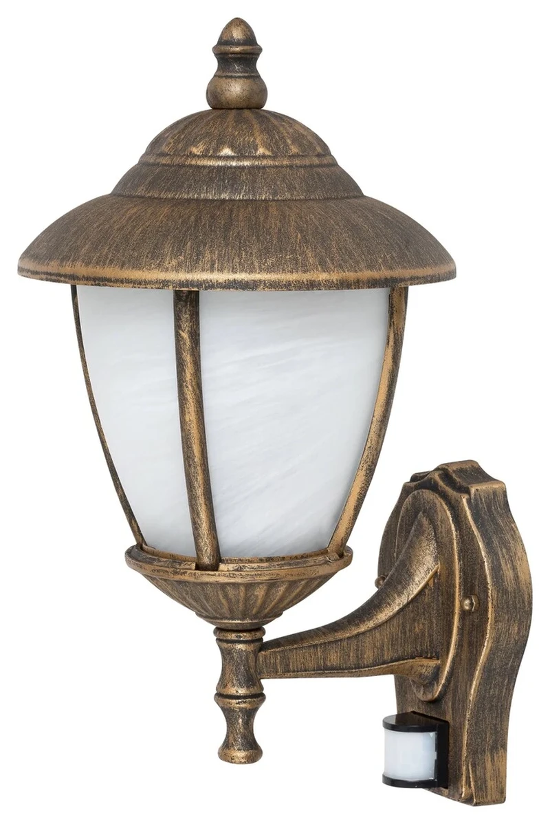 Outdoor Wall Lights Madrid – classic outdoor wall light in antique gold, 370mm, 1×E27, IP43